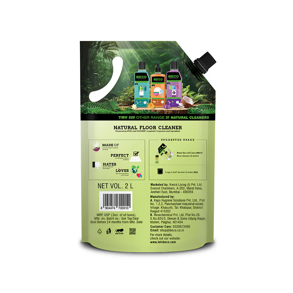 Natural Floor Cleaner Liquid Refill - 2 litre